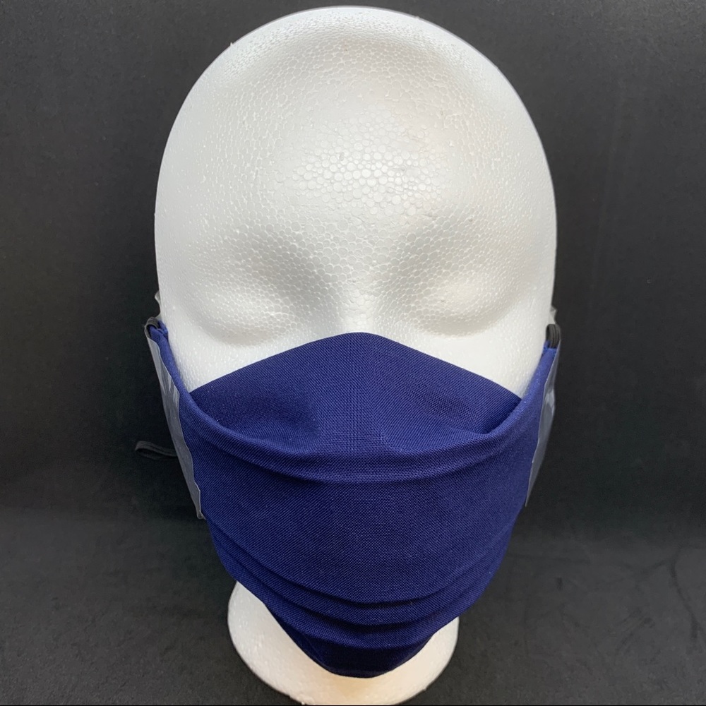 2/$20 Face Mask 3 Layer Nose Bridge Navy Blue